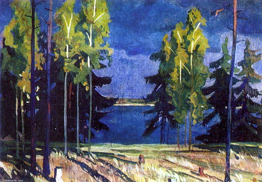 WikiOO.org - Encyclopedia of Fine Arts - Målning, konstverk Aleksandr Deyneka - After the rain