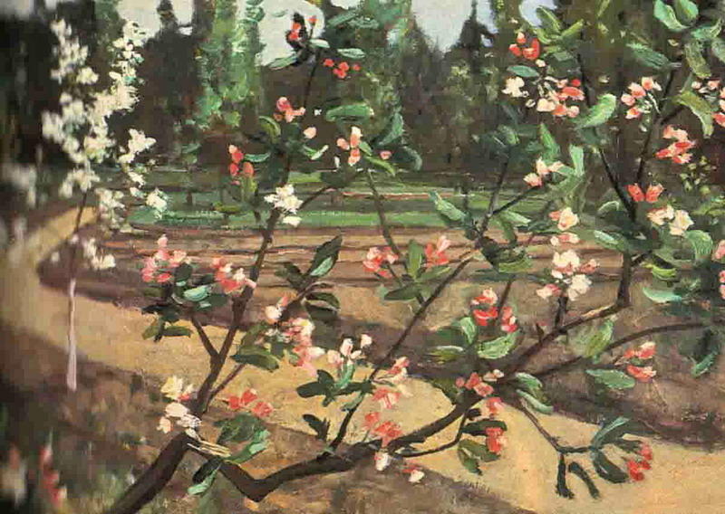 WikiOO.org - Encyclopedia of Fine Arts - Maľba, Artwork Aleksandr Deyneka - Apple blossom
