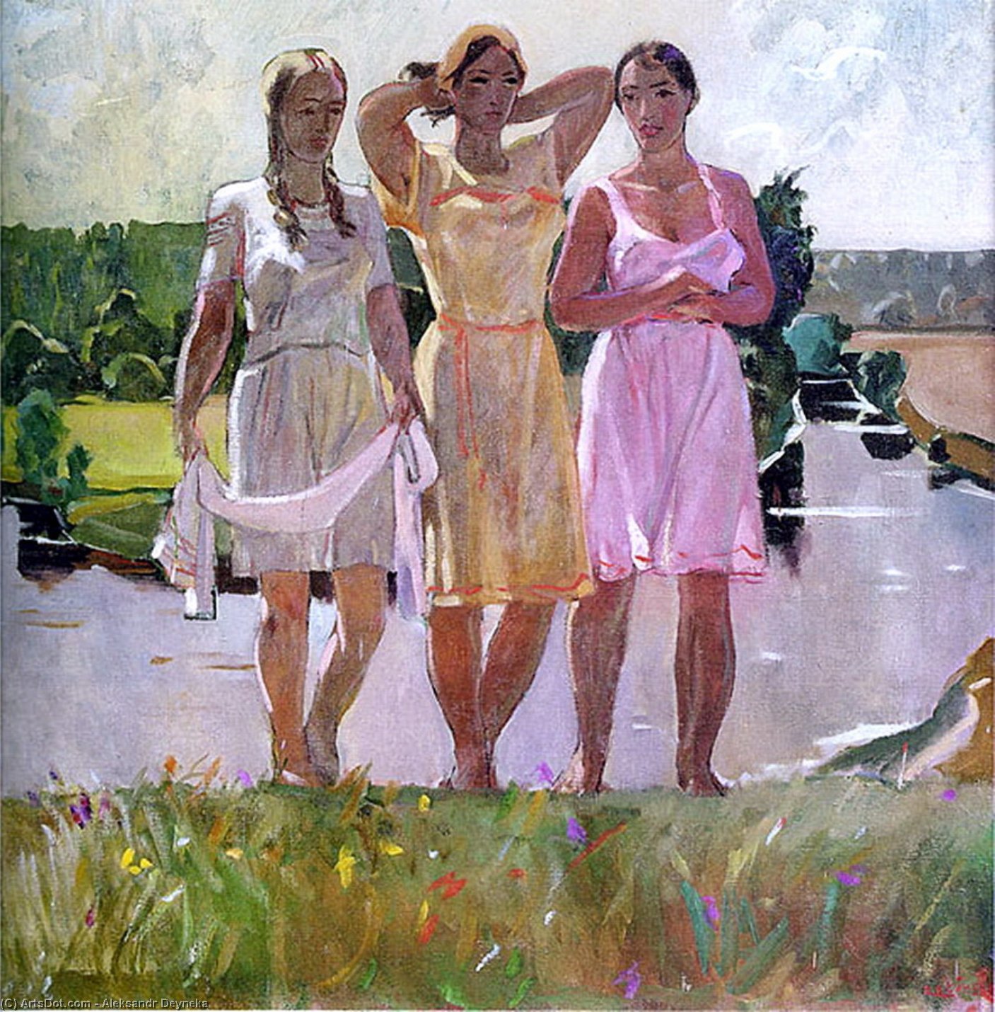 WikiOO.org - Encyclopedia of Fine Arts - Lukisan, Artwork Aleksandr Deyneka - Spring Song