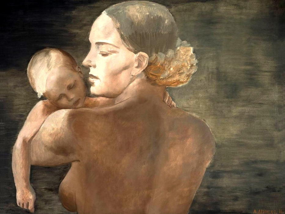 Wikioo.org - The Encyclopedia of Fine Arts - Painting, Artwork by Aleksandr Deyneka - Mother