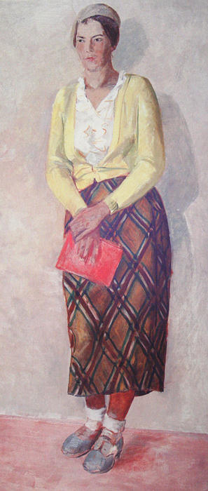 WikiOO.org - Encyclopedia of Fine Arts - Maleri, Artwork Aleksandr Deyneka - Portrait of S.I.L