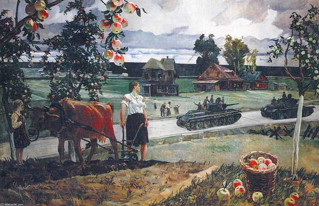 WikiOO.org - Encyclopedia of Fine Arts - Maleri, Artwork Aleksandr Deyneka - Go to war