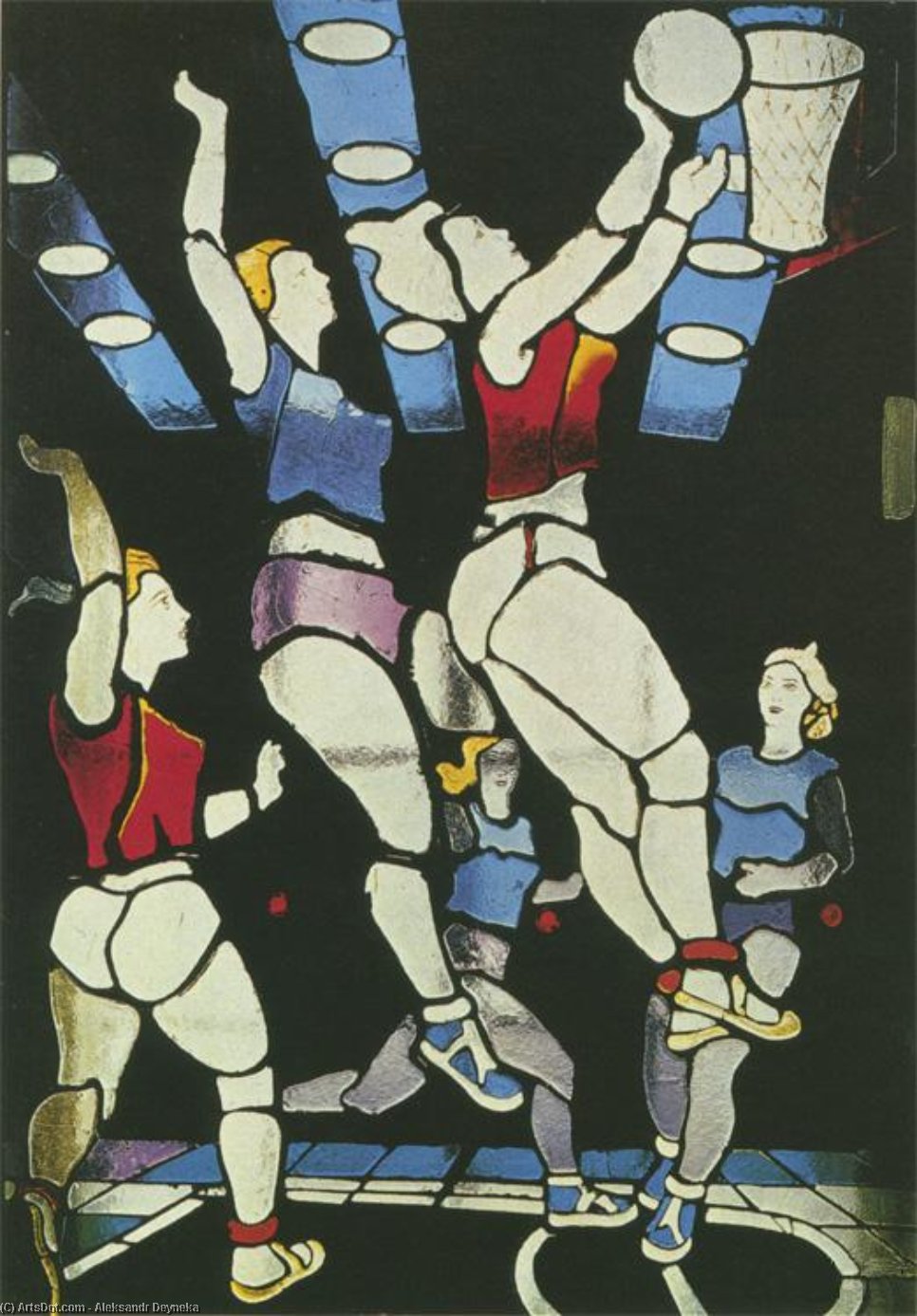 WikiOO.org - Encyclopedia of Fine Arts - Lukisan, Artwork Aleksandr Deyneka - Basketball