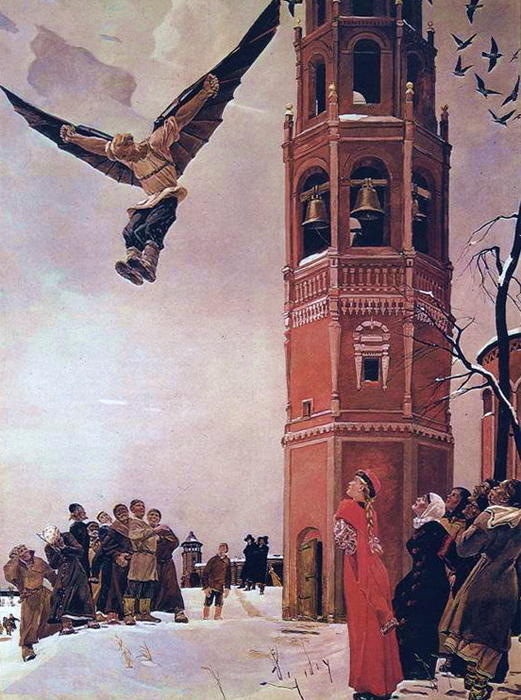 WikiOO.org - Güzel Sanatlar Ansiklopedisi - Resim, Resimler Aleksandr Deyneka - Nikita - the first Russian flyer