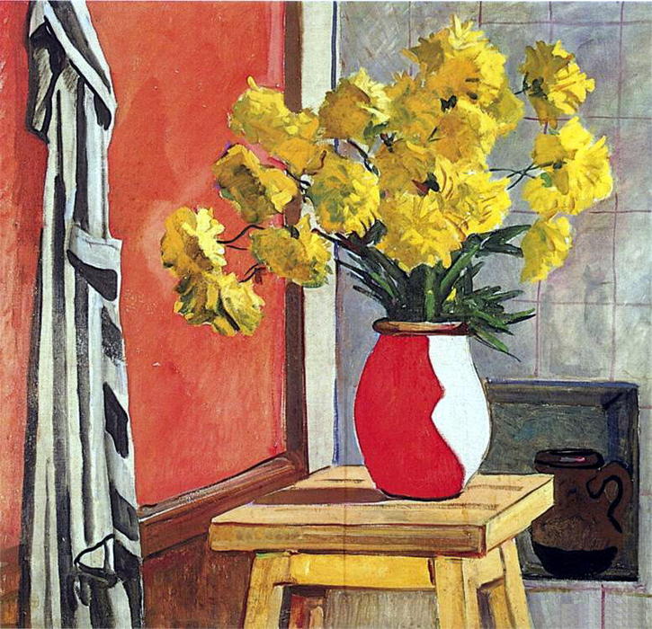 Wikioo.org - The Encyclopedia of Fine Arts - Painting, Artwork by Aleksandr Deyneka - Still Life. Yellow flowers