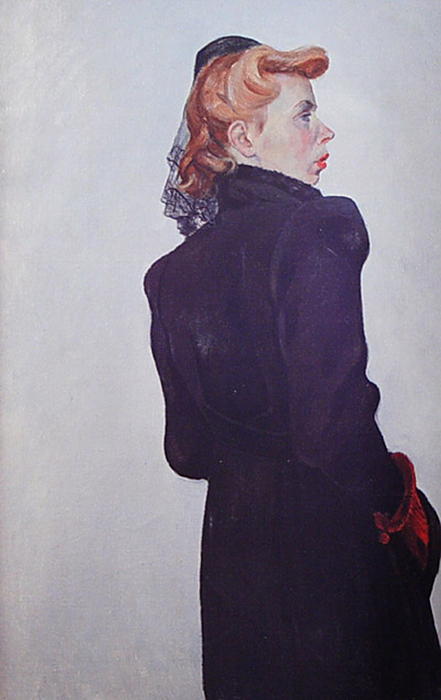 WikiOO.org - Encyclopedia of Fine Arts - Lukisan, Artwork Aleksandr Deyneka - Portrait of a Woman