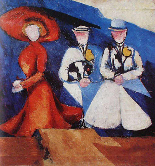 WikiOO.org - Encyclopedia of Fine Arts - Malba, Artwork Aleksandra Ekster - Three Female Figures