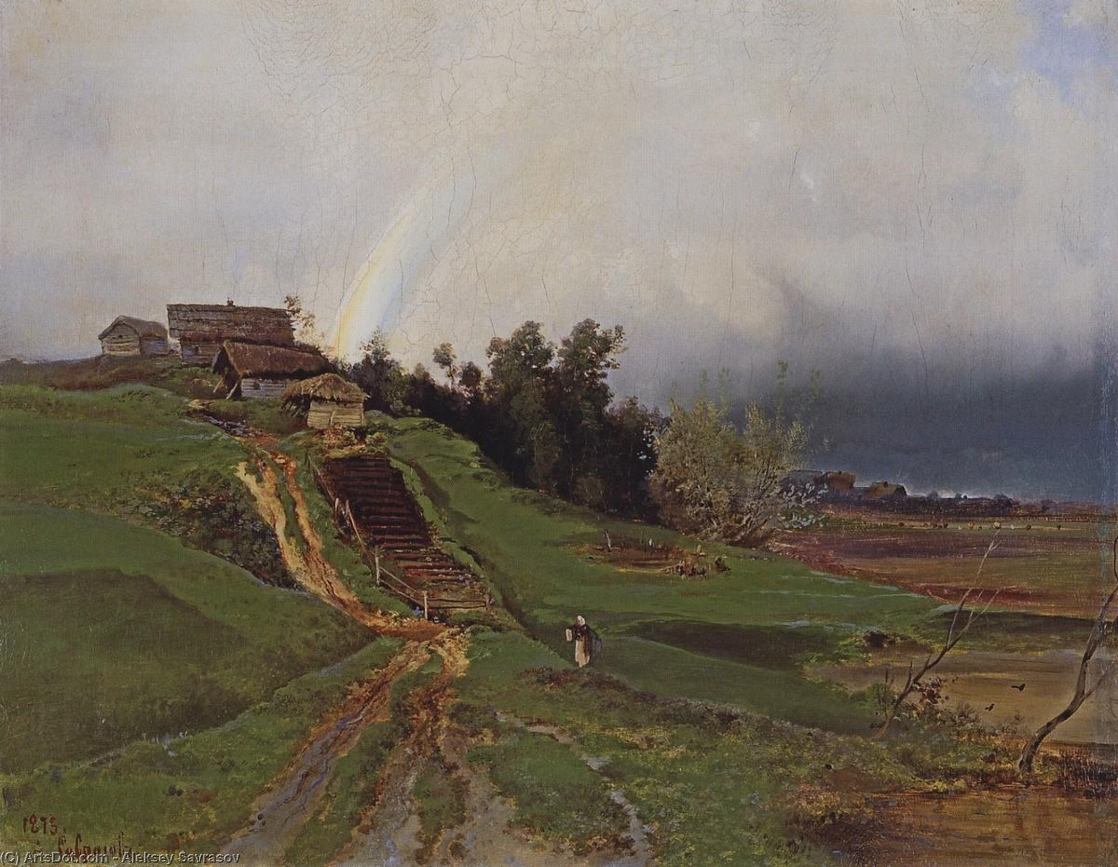 Wikioo.org - The Encyclopedia of Fine Arts - Painting, Artwork by Aleksey Savrasov - Rainbow