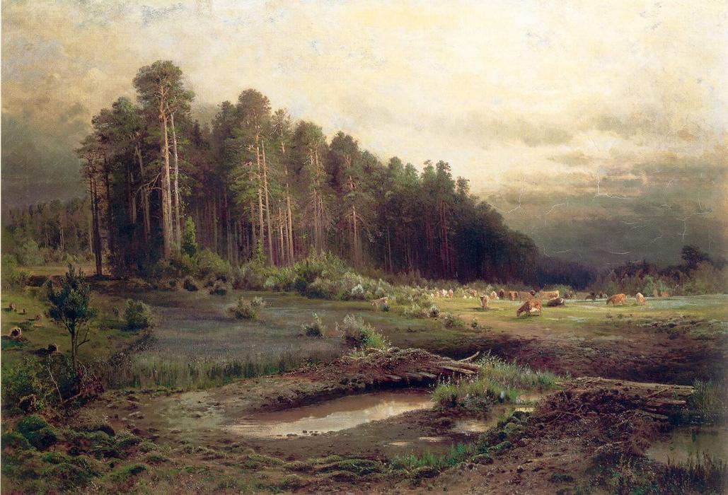 WikiOO.org - Encyclopedia of Fine Arts - Maľba, Artwork Aleksey Savrasov - Elk Island in Sokolniki