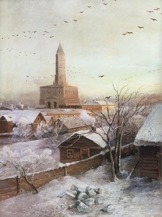 Wikioo.org - The Encyclopedia of Fine Arts - Painting, Artwork by Aleksey Savrasov - Early Spring. Flood