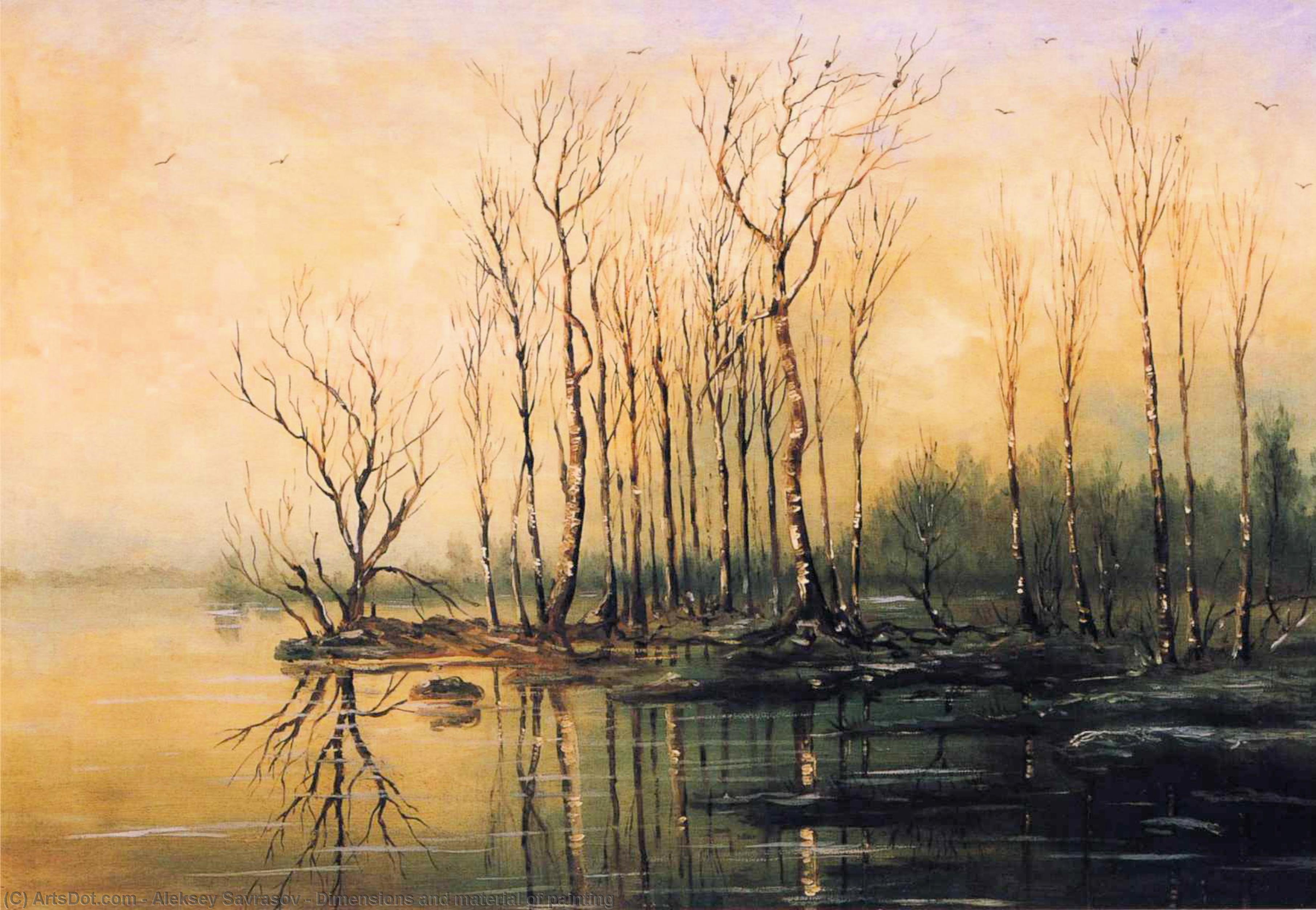 Wikioo.org - The Encyclopedia of Fine Arts - Painting, Artwork by Aleksey Savrasov - Dimensions and material of painting