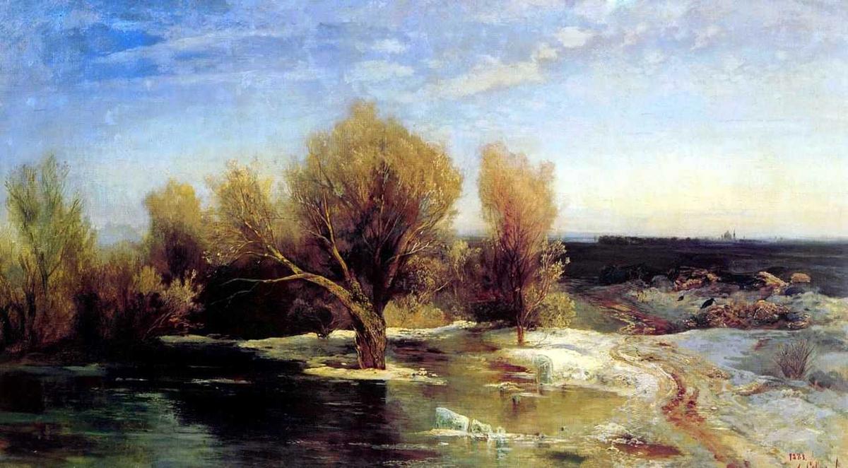 Wikioo.org - The Encyclopedia of Fine Arts - Painting, Artwork by Aleksey Savrasov - Spring