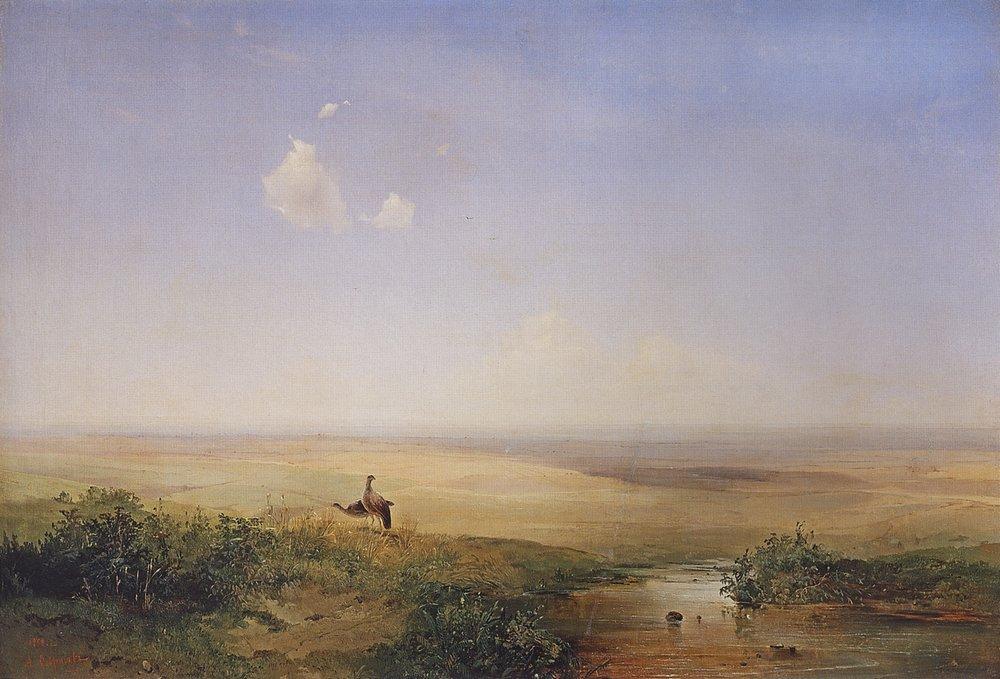 Wikioo.org - The Encyclopedia of Fine Arts - Painting, Artwork by Aleksey Savrasov - Steppe day