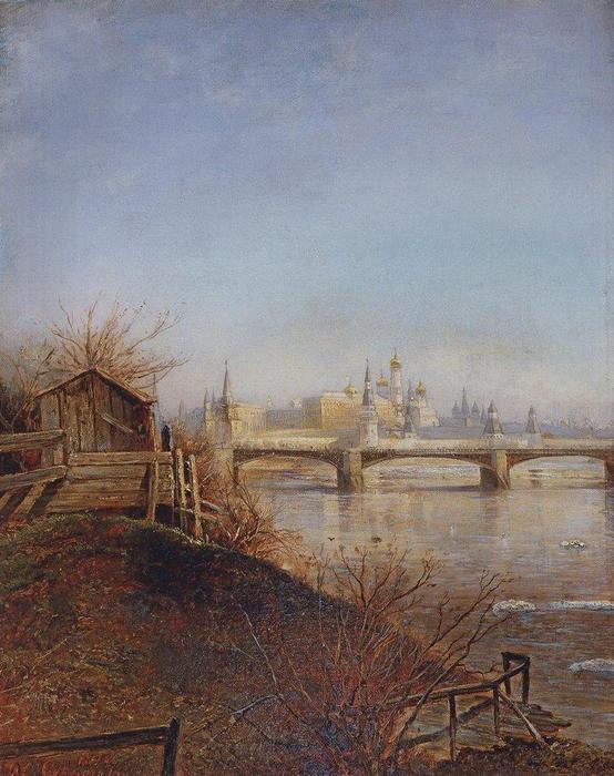 Wikioo.org - The Encyclopedia of Fine Arts - Painting, Artwork by Aleksey Savrasov - View of the Moscow Kremlin