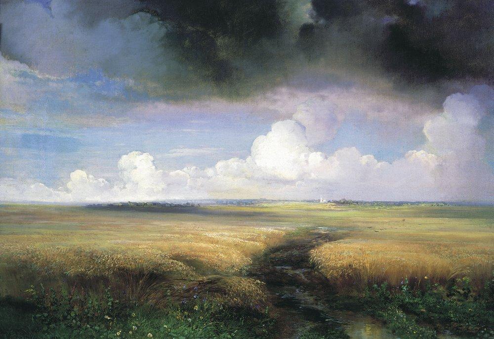 WikiOO.org - Encyclopedia of Fine Arts - Lukisan, Artwork Aleksey Savrasov - Rye