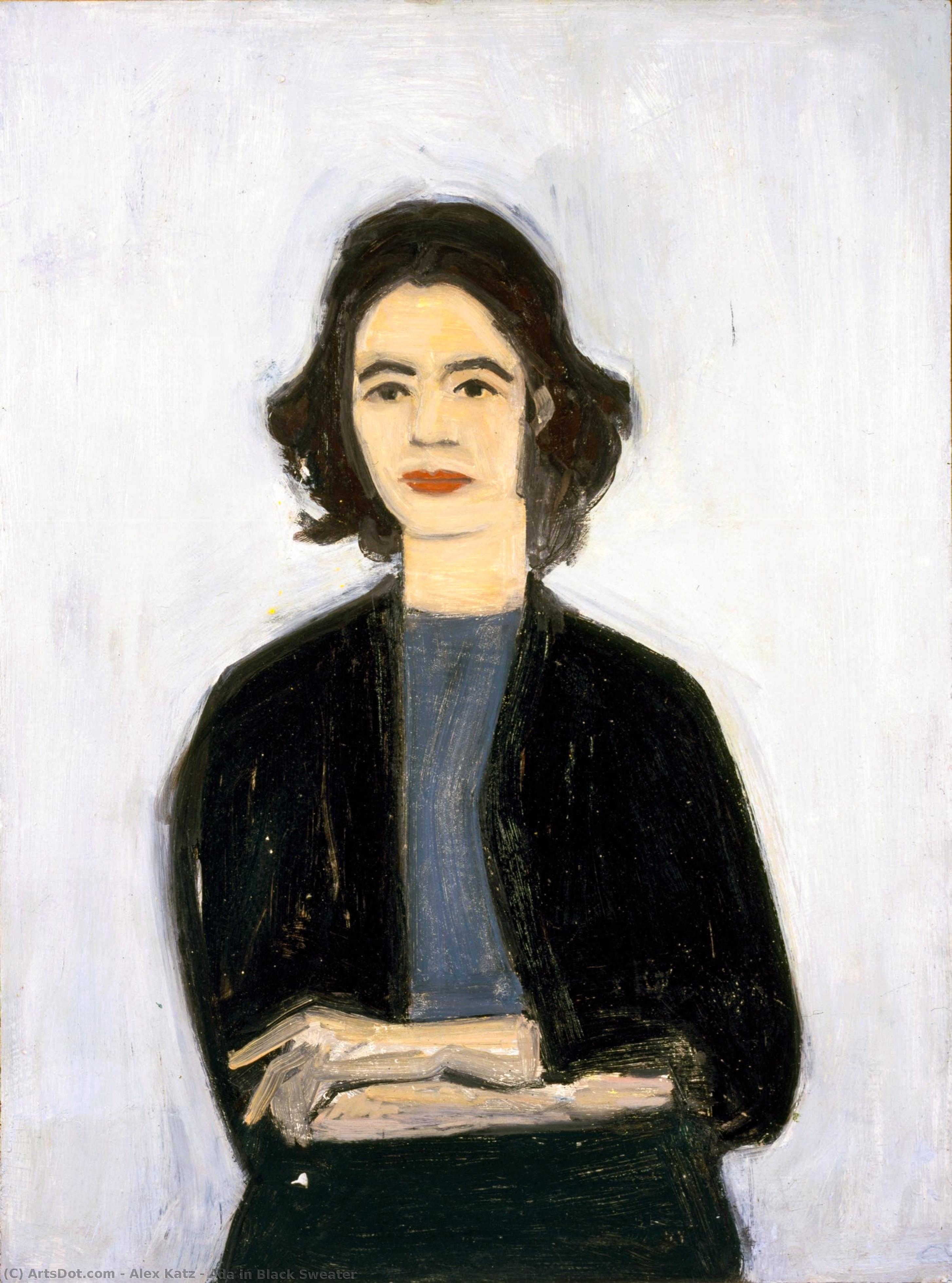 Wikioo.org - The Encyclopedia of Fine Arts - Painting, Artwork by Alex Katz - Ada in Black Sweater