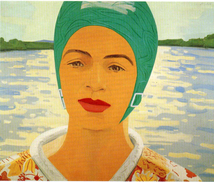 Wikioo.org - The Encyclopedia of Fine Arts - Painting, Artwork by Alex Katz - Ada With Bathing Cap