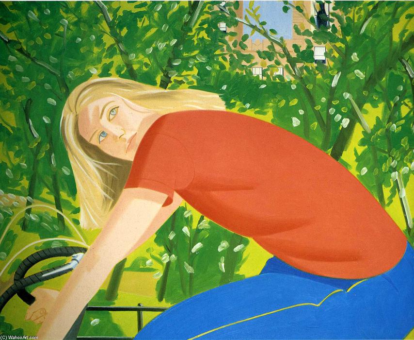 Wikioo.org - The Encyclopedia of Fine Arts - Painting, Artwork by Alex Katz - Bicycling in Central Park