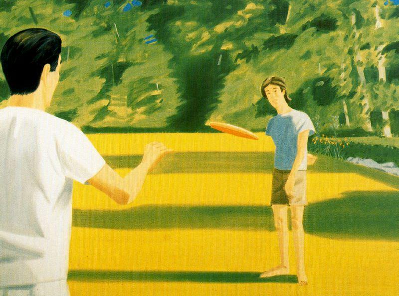 Wikioo.org - The Encyclopedia of Fine Arts - Painting, Artwork by Alex Katz - Vincent Katz (with Frisbee)