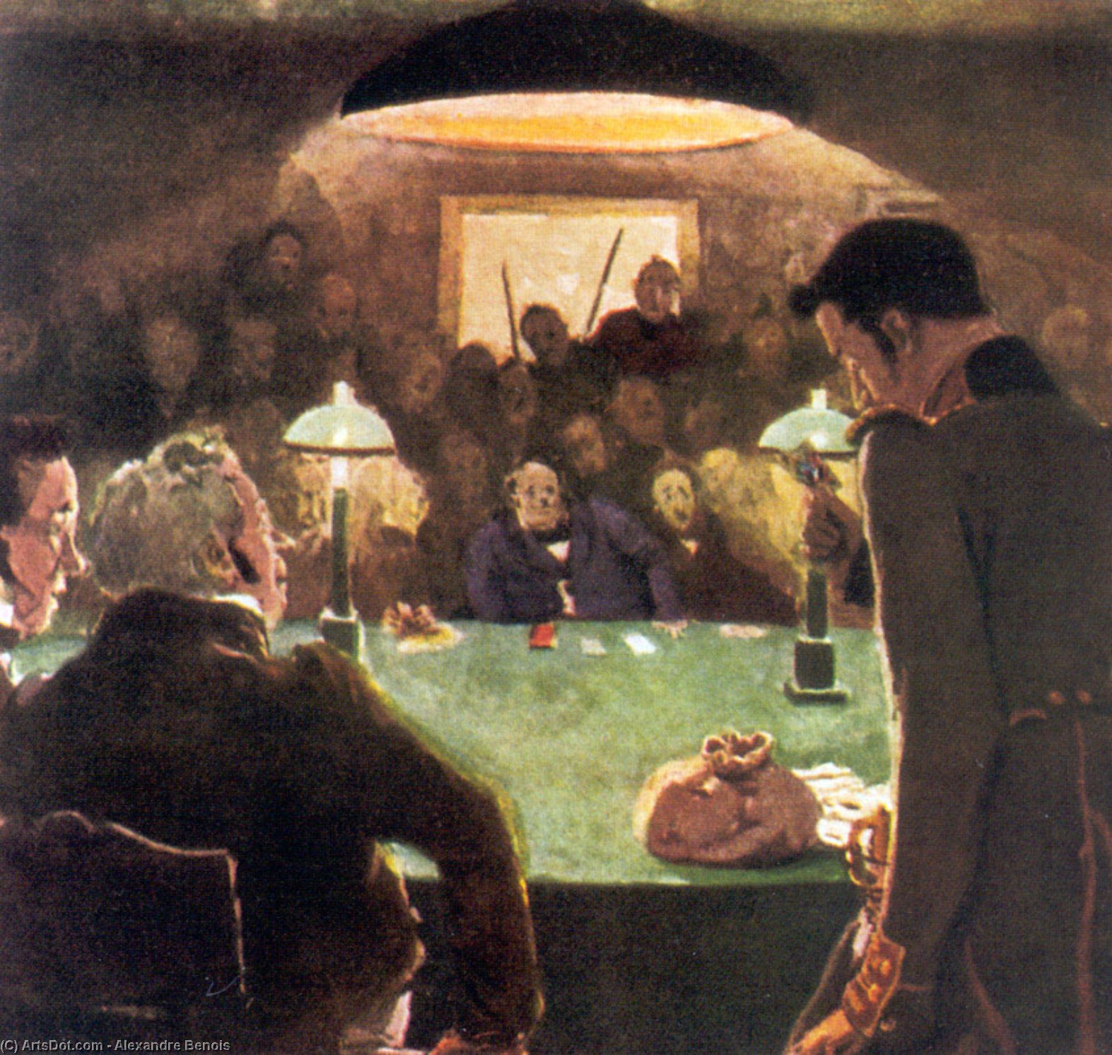 WikiOO.org - Güzel Sanatlar Ansiklopedisi - Resim, Resimler Alexandre Benois - At the gambling house