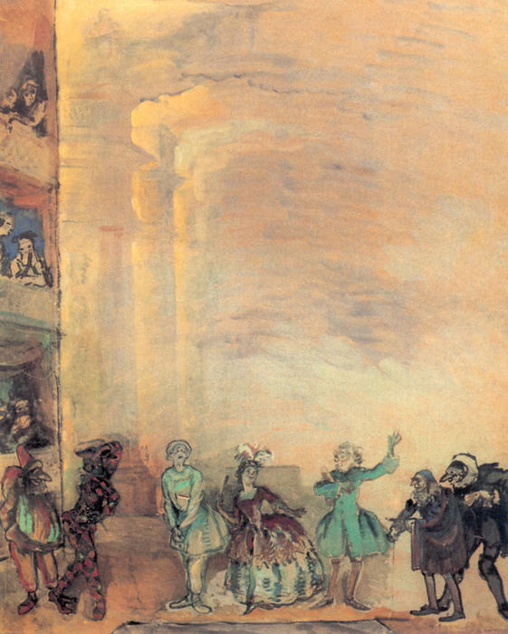 Wikioo.org – L'Enciclopedia delle Belle Arti - Pittura, Opere di Alexandre Benois - Commedia italiana
