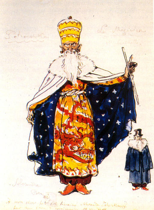 Wikioo.org - The Encyclopedia of Fine Arts - Painting, Artwork by Alexandre Benois - Magician. Costume design