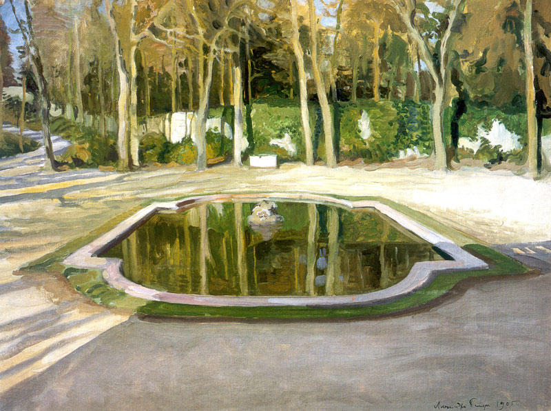 Wikioo.org – L'Encyclopédie des Beaux Arts - Peinture, Oeuvre de Alexandre Benois - Versailles . ''Mirror'' au Trianon