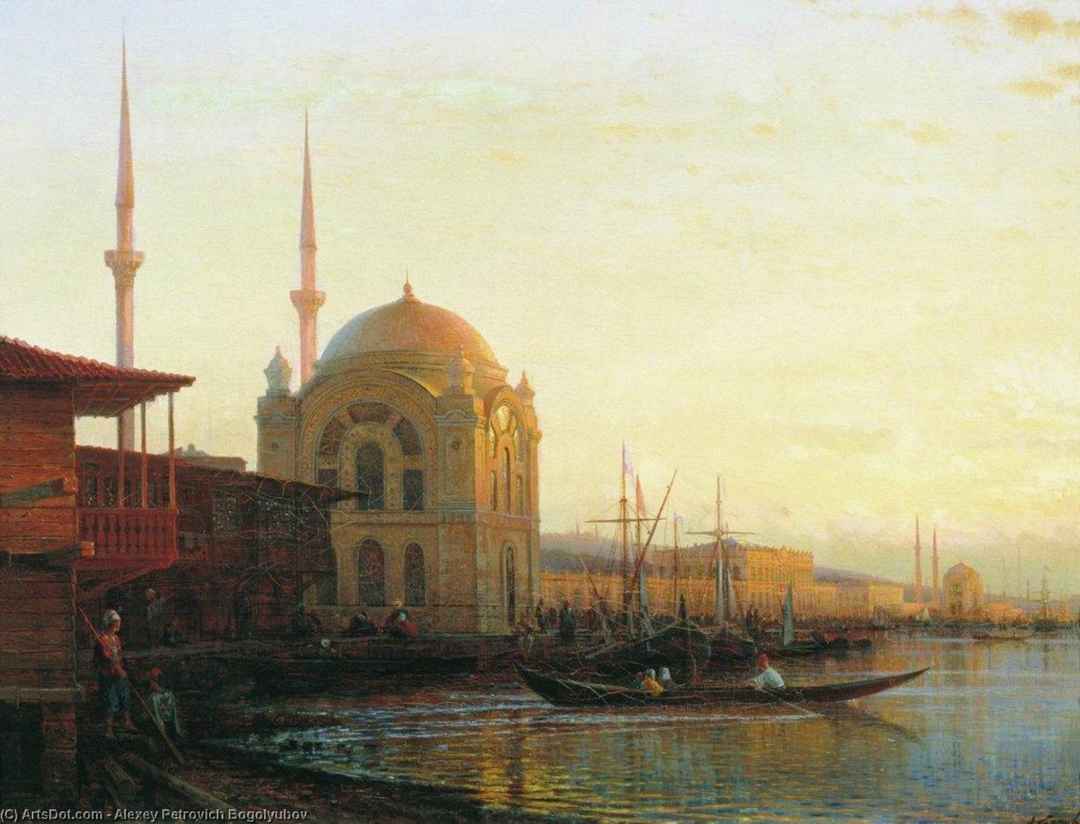 Wikioo.org - The Encyclopedia of Fine Arts - Painting, Artwork by Alexey Petrovich Bogolyubov - Mosque in Istanbul