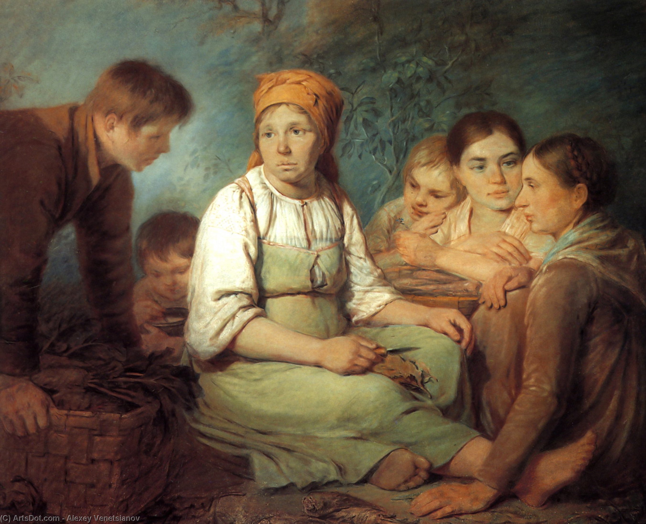 WikiOO.org - Enciclopedia of Fine Arts - Pictura, lucrări de artă Alexey Venetsianov - Shelling of beet