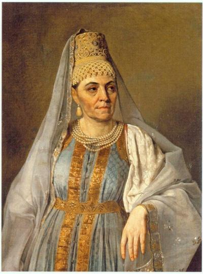 Wikioo.org - The Encyclopedia of Fine Arts - Painting, Artwork by Alexey Venetsianov - Portrait of Marfa Venetsianova