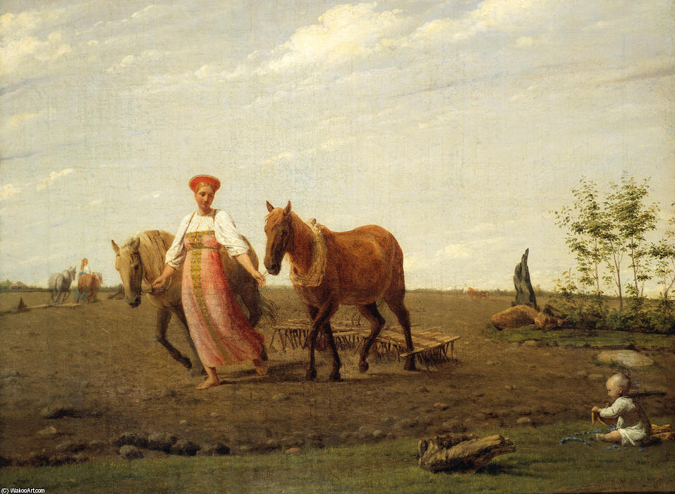 Wikioo.org – L'Encyclopédie des Beaux Arts - Peinture, Oeuvre de Alexey Venetsianov - dans le champs Printanière
