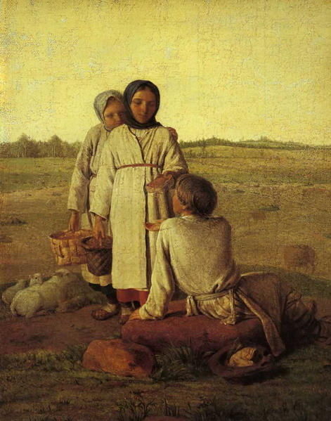 WikiOO.org – 美術百科全書 - 繪畫，作品 Alexey Venetsianov -  农民 孩子  在  领域