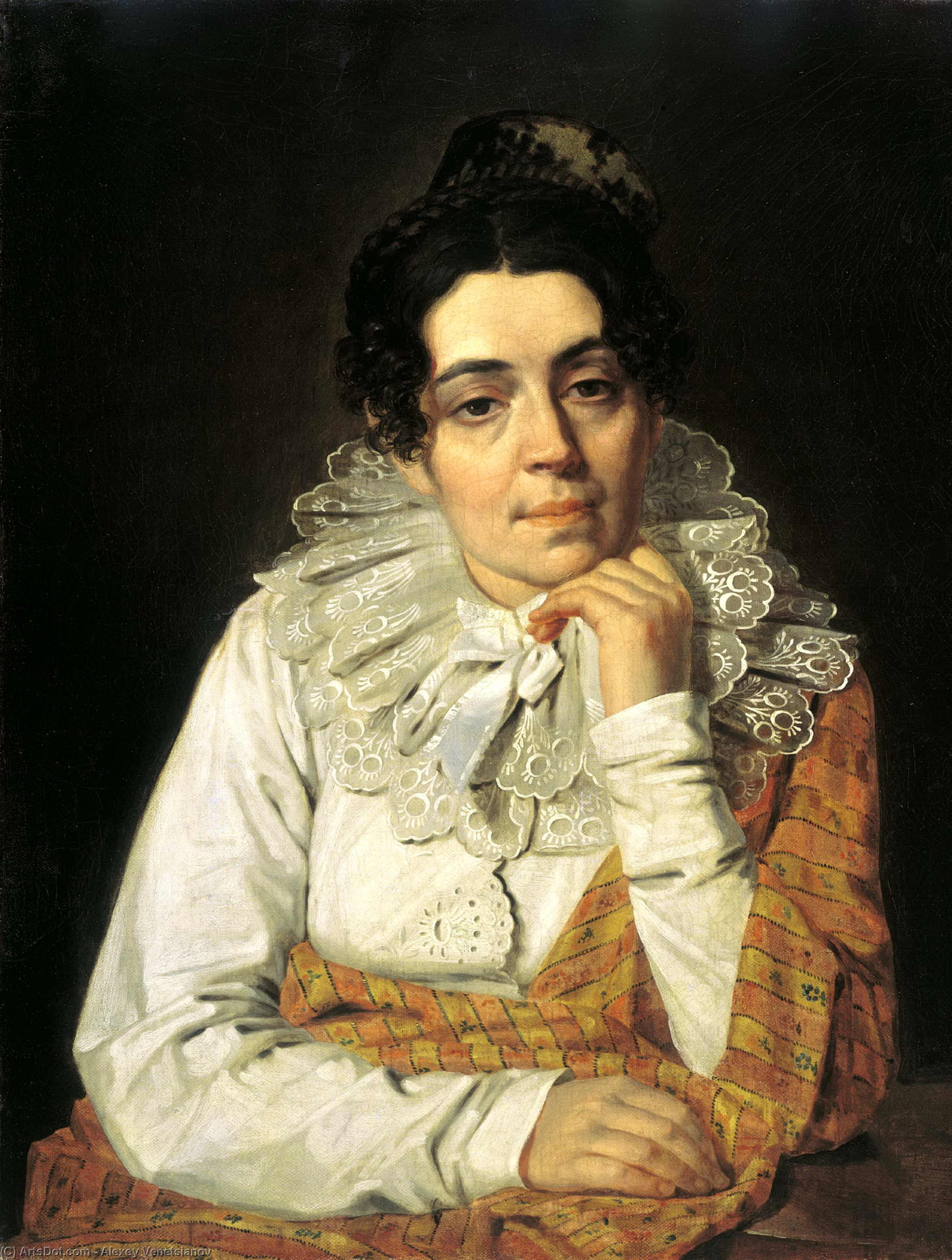 WikiOO.org - Encyclopedia of Fine Arts - Lukisan, Artwork Alexey Venetsianov - Portrait of M. A. Venetsianova