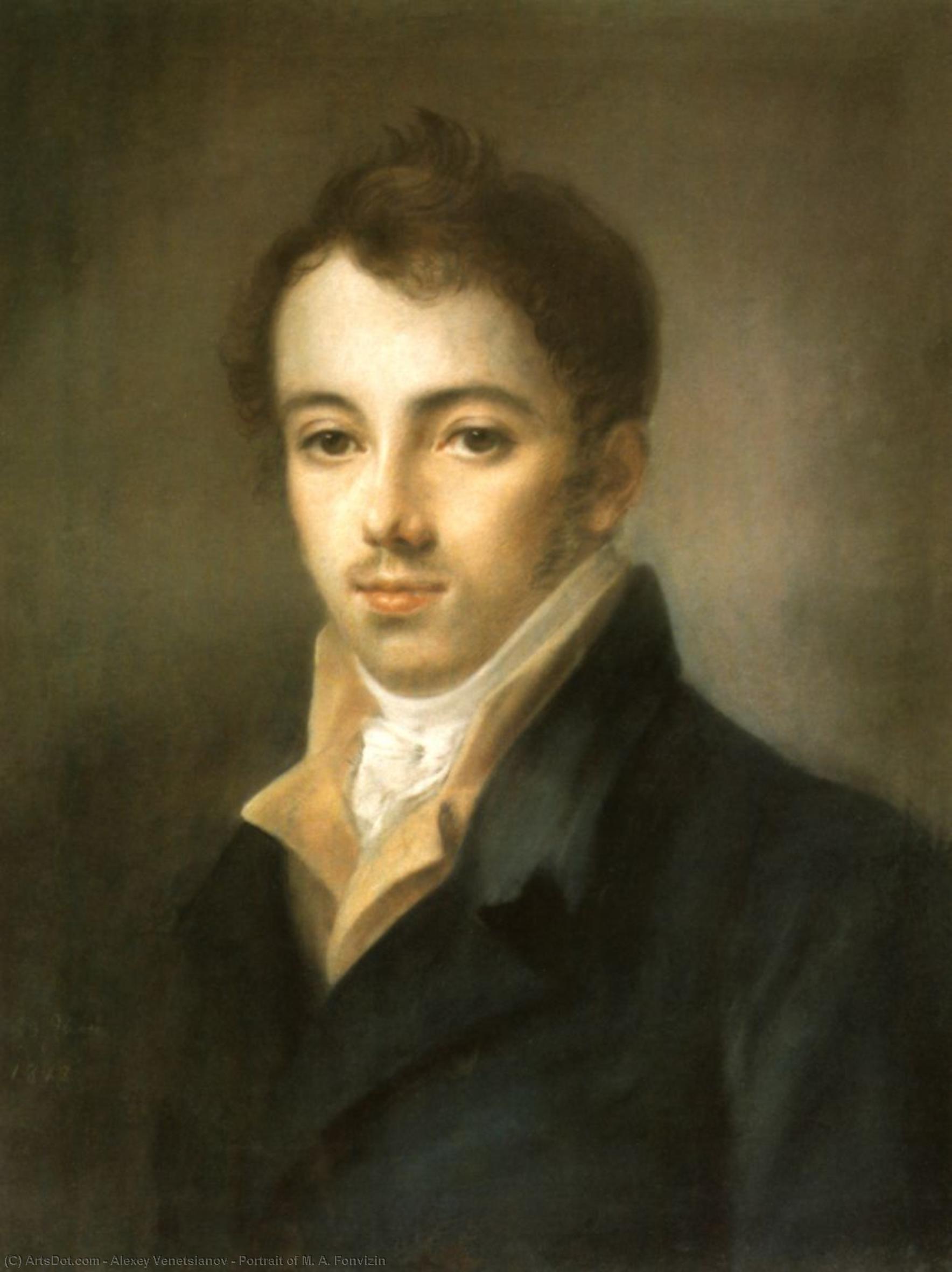 WikiOO.org - Encyclopedia of Fine Arts - Målning, konstverk Alexey Venetsianov - Portrait of M. A. Fonvizin