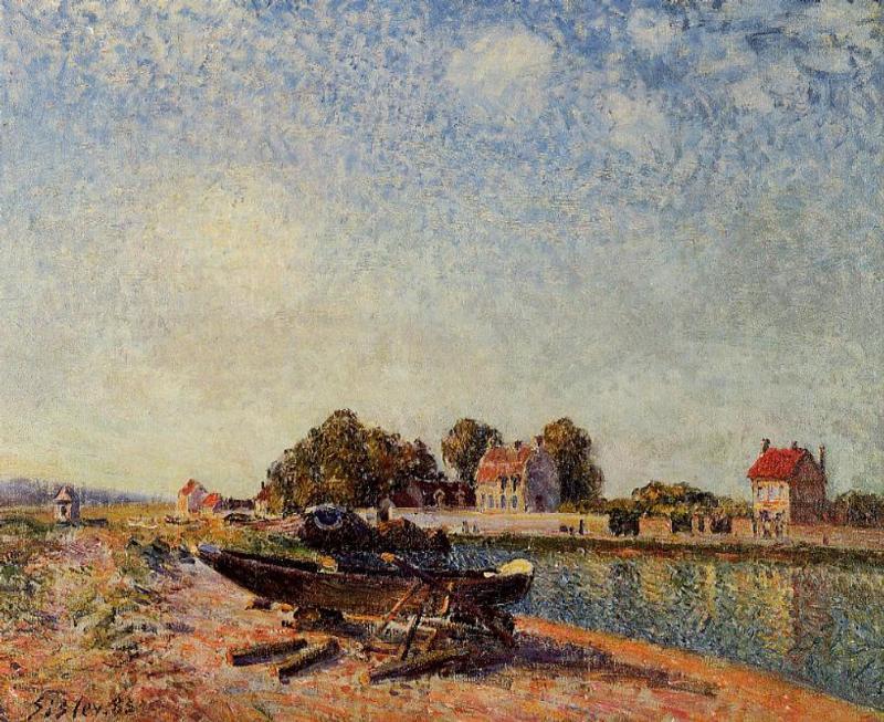 Wikioo.org - The Encyclopedia of Fine Arts - Painting, Artwork by Alfred Sisley - The Loing at Saint Mammes