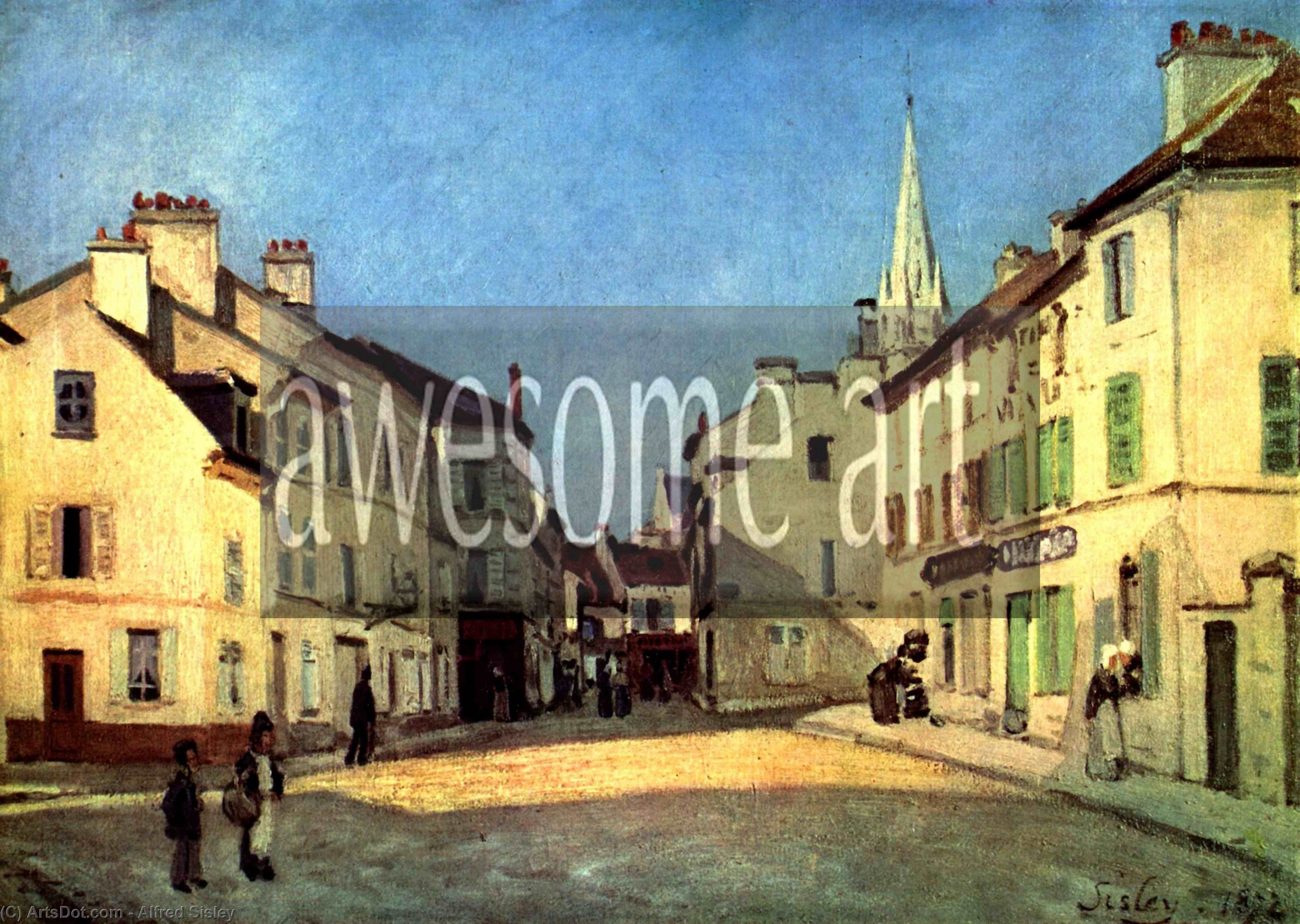WikiOO.org - Encyclopedia of Fine Arts - Målning, konstverk Alfred Sisley - Platz in Argenteuil