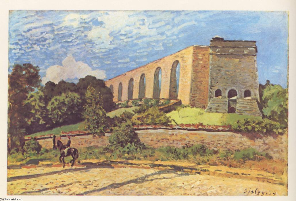 Wikioo.org - The Encyclopedia of Fine Arts - Painting, Artwork by Alfred Sisley - The Aqueduct at Marly