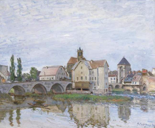 Wikioo.org - The Encyclopedia of Fine Arts - Painting, Artwork by Alfred Sisley - Moret on Long Time Gray