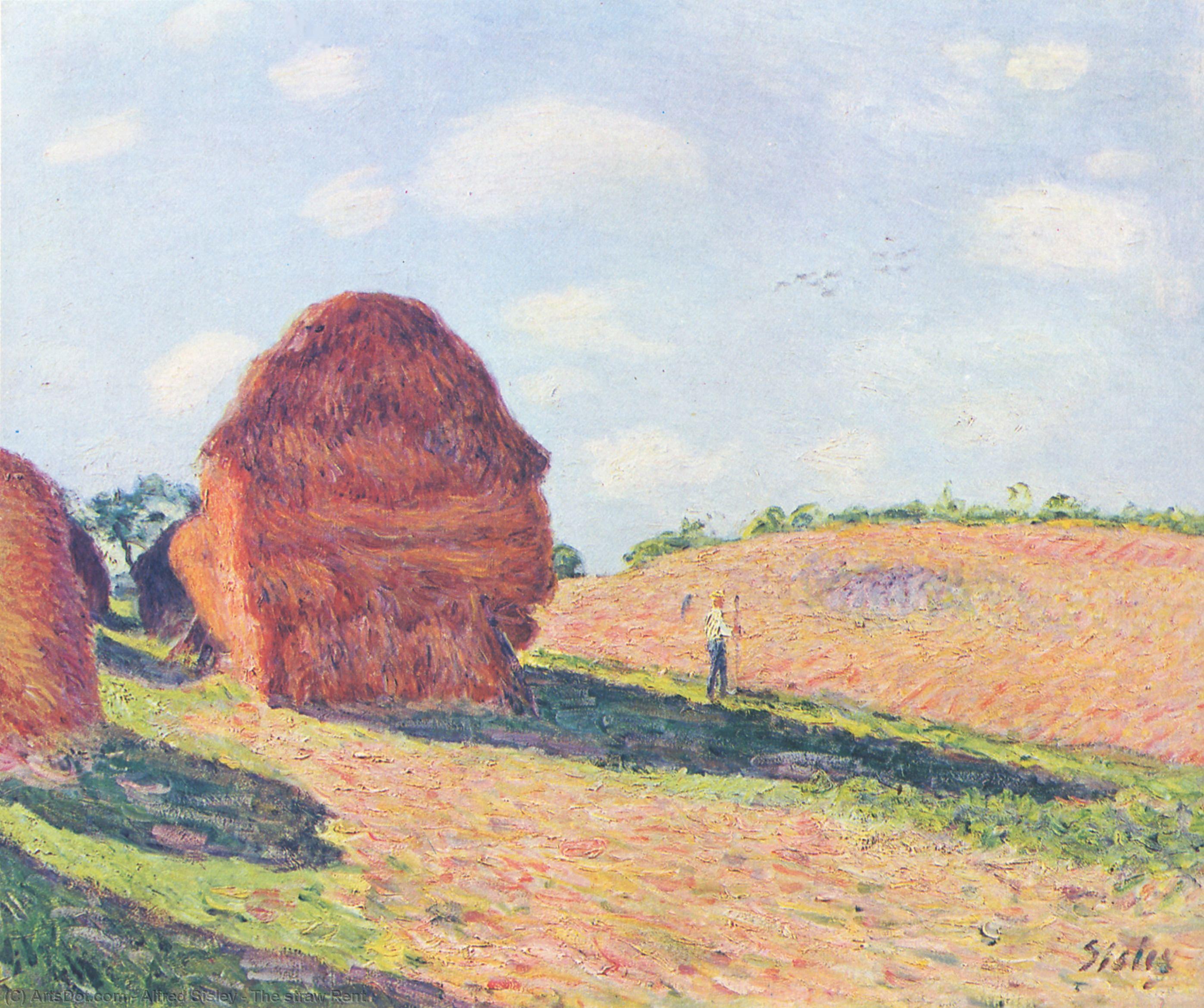 Wikioo.org - Bách khoa toàn thư về mỹ thuật - Vẽ tranh, Tác phẩm nghệ thuật Alfred Sisley - The straw Rent