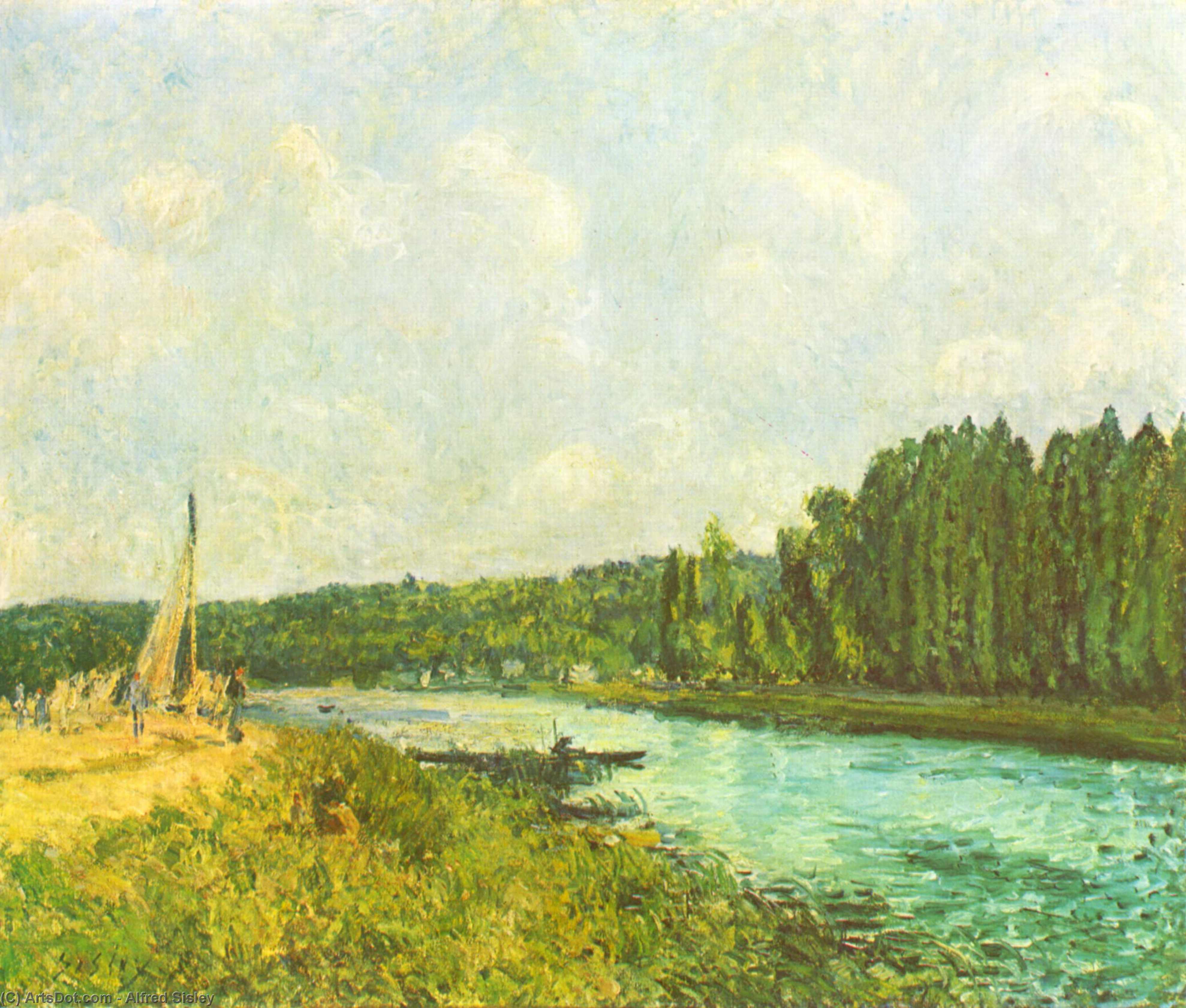 Wikioo.org - The Encyclopedia of Fine Arts - Painting, Artwork by Alfred Sisley - The Banks of the Oise