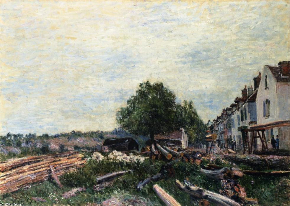 Wikioo.org - The Encyclopedia of Fine Arts - Painting, Artwork by Alfred Sisley - Construction Site at Saint Mammes