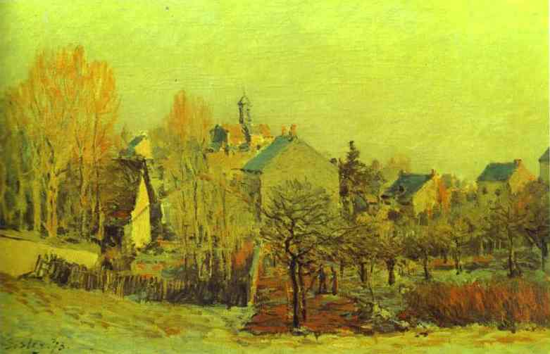 Wikioo.org - The Encyclopedia of Fine Arts - Painting, Artwork by Alfred Sisley - Frost in Louveciennes