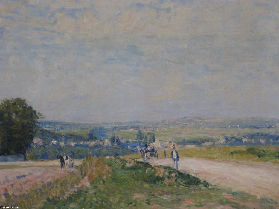 Wikioo.org - The Encyclopedia of Fine Arts - Painting, Artwork by Alfred Sisley - The Road to Louveciennes Montbuisson
