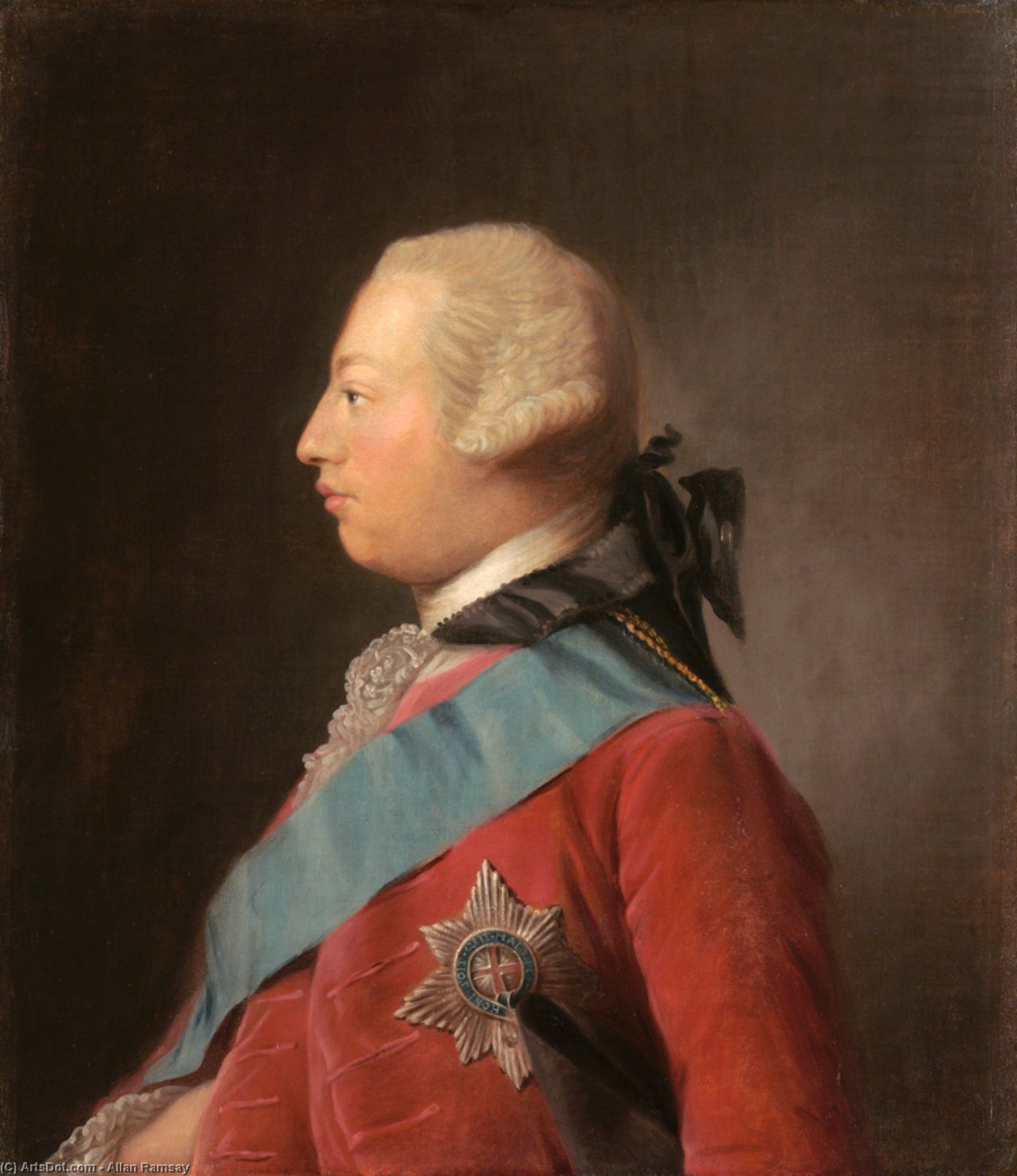 Wikoo.org - موسوعة الفنون الجميلة - اللوحة، العمل الفني Allan Ramsay - Portrait of King George III