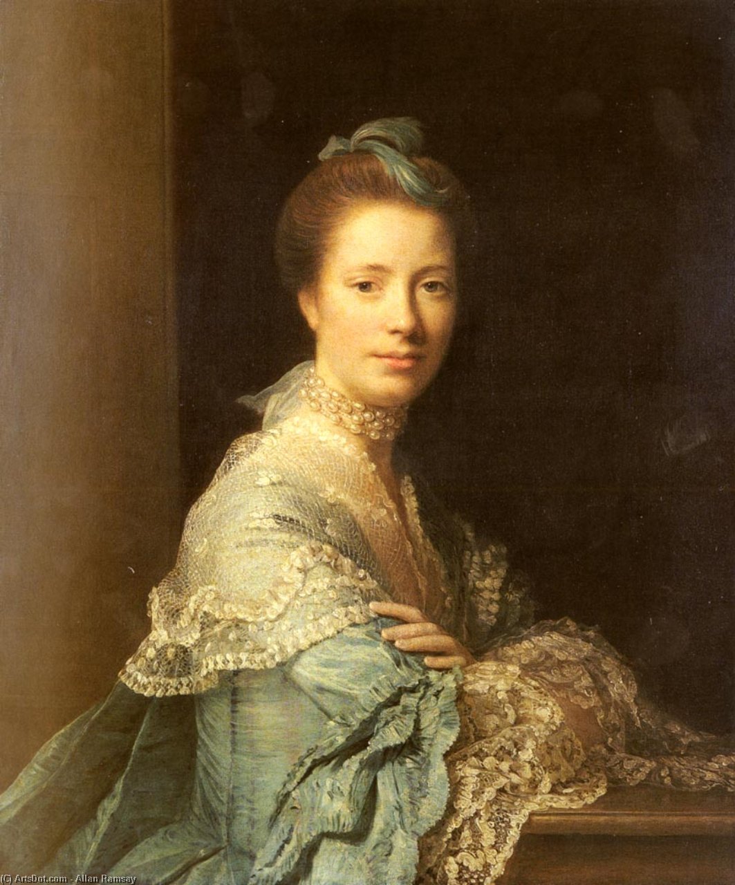 Wikioo.org - The Encyclopedia of Fine Arts - Painting, Artwork by Allan Ramsay - Portrait of Jean Abercromby, Mrs Morison