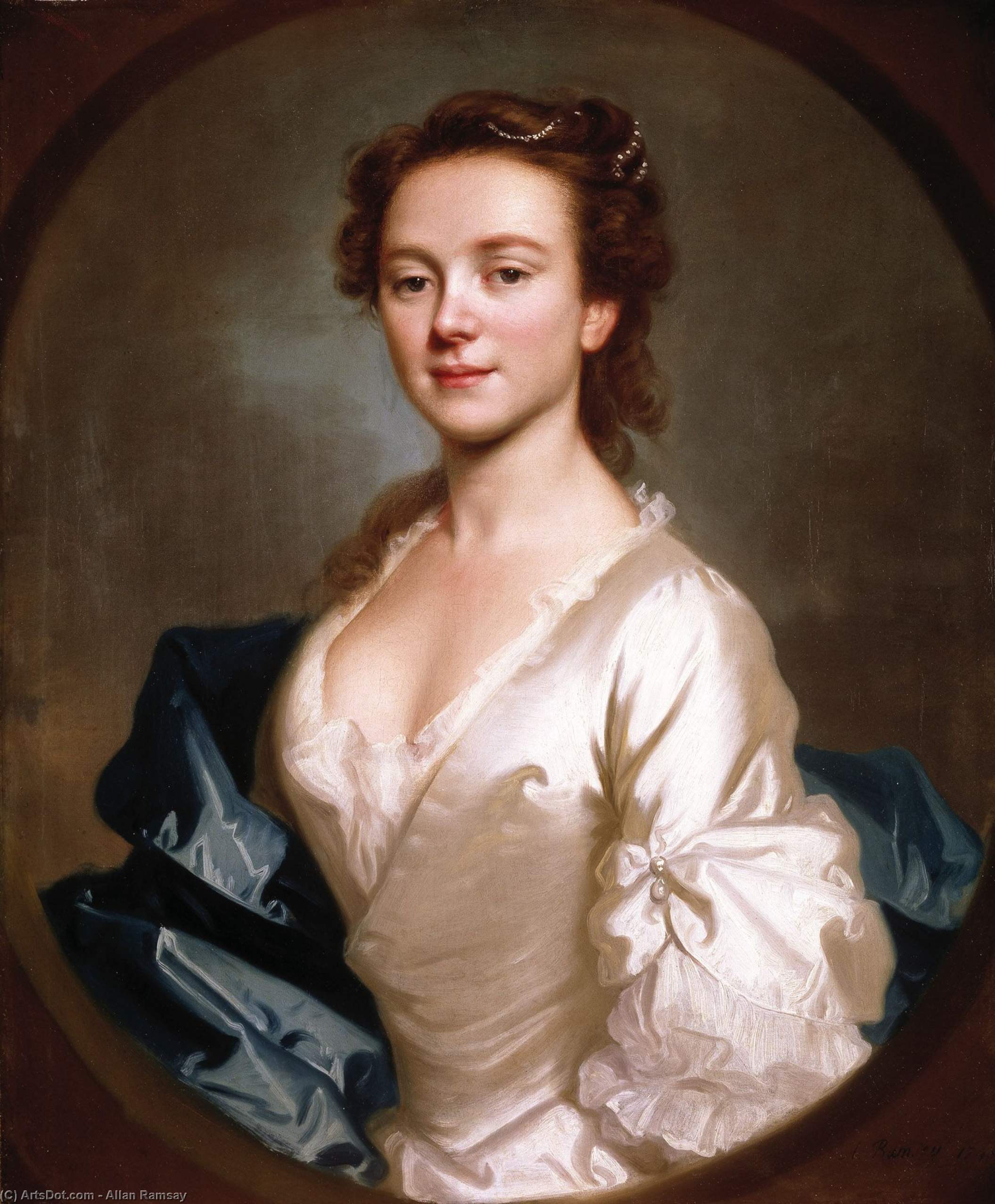 Wikioo.org - The Encyclopedia of Fine Arts - Painting, Artwork by Allan Ramsay - Miss Craigie