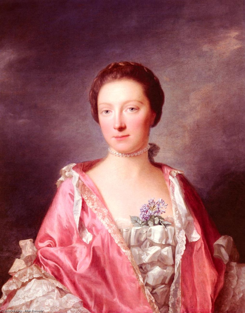 WikiOO.org - Enciklopedija dailės - Tapyba, meno kuriniai Allan Ramsay - Portrait Of Elizabeth Gunning, Duchess Of Argyll