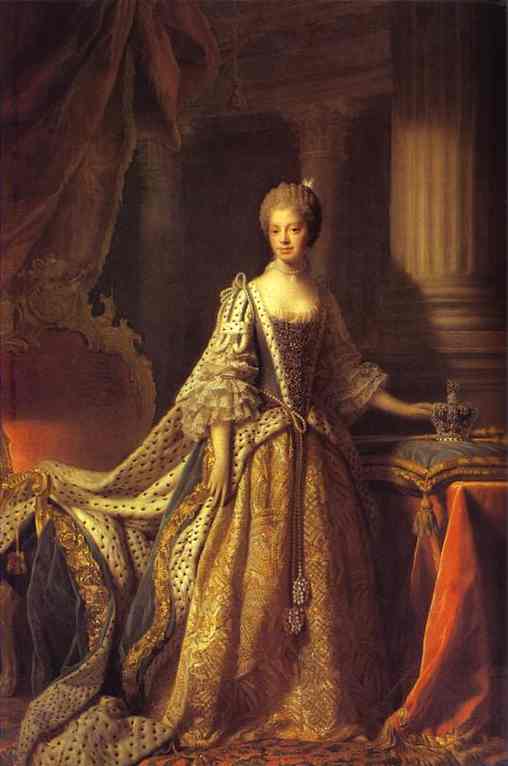 Wikioo.org - The Encyclopedia of Fine Arts - Painting, Artwork by Allan Ramsay - Portrait of Queen Charlotte