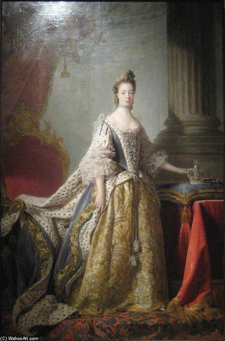 Wikioo.org - The Encyclopedia of Fine Arts - Painting, Artwork by Allan Ramsay - Queen Charlotte