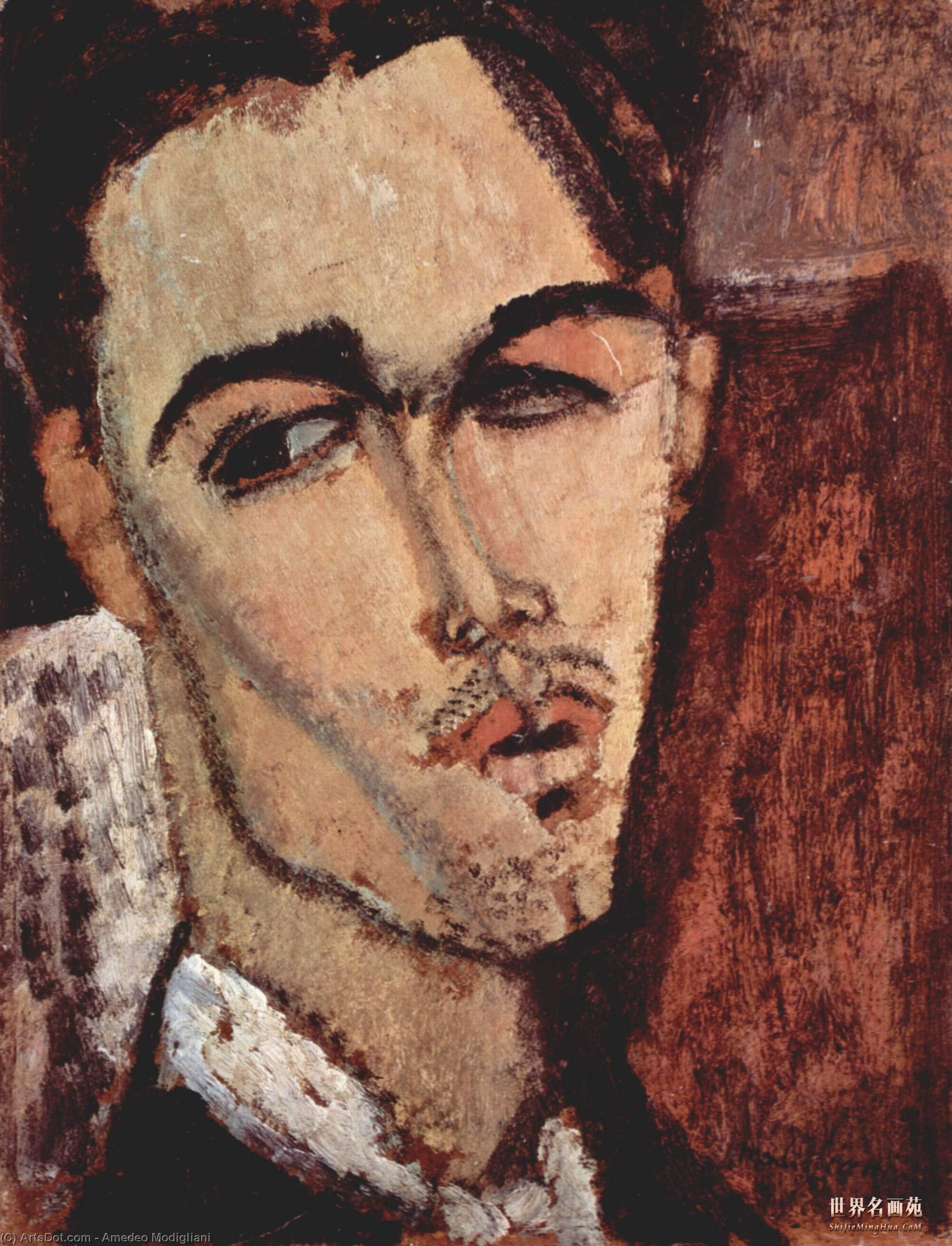 Wikioo.org – L'Encyclopédie des Beaux Arts - Peinture, Oeuvre de Amedeo Modigliani - Portrait de Celso Lagar
